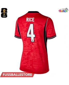 Günstige England Declan Rice #4 Auswärtstrikot Damen WM 2026 Kurzarm